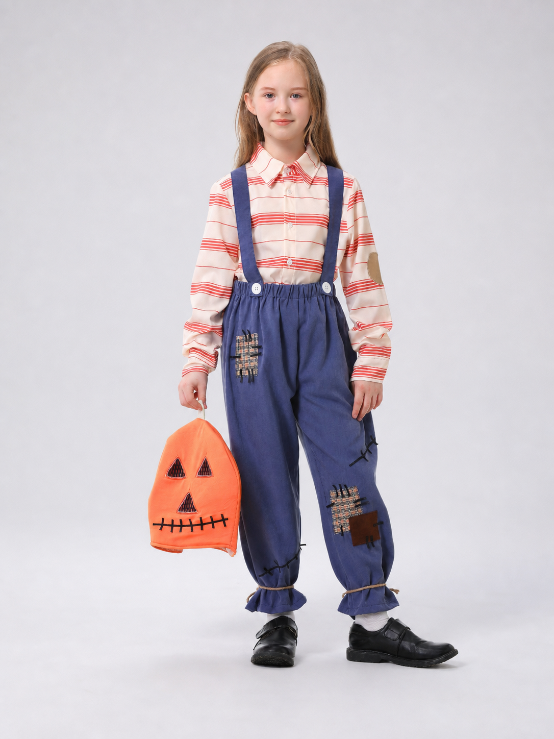 Pumpkin Scarecrow Carnival Costume, Patchwork Style