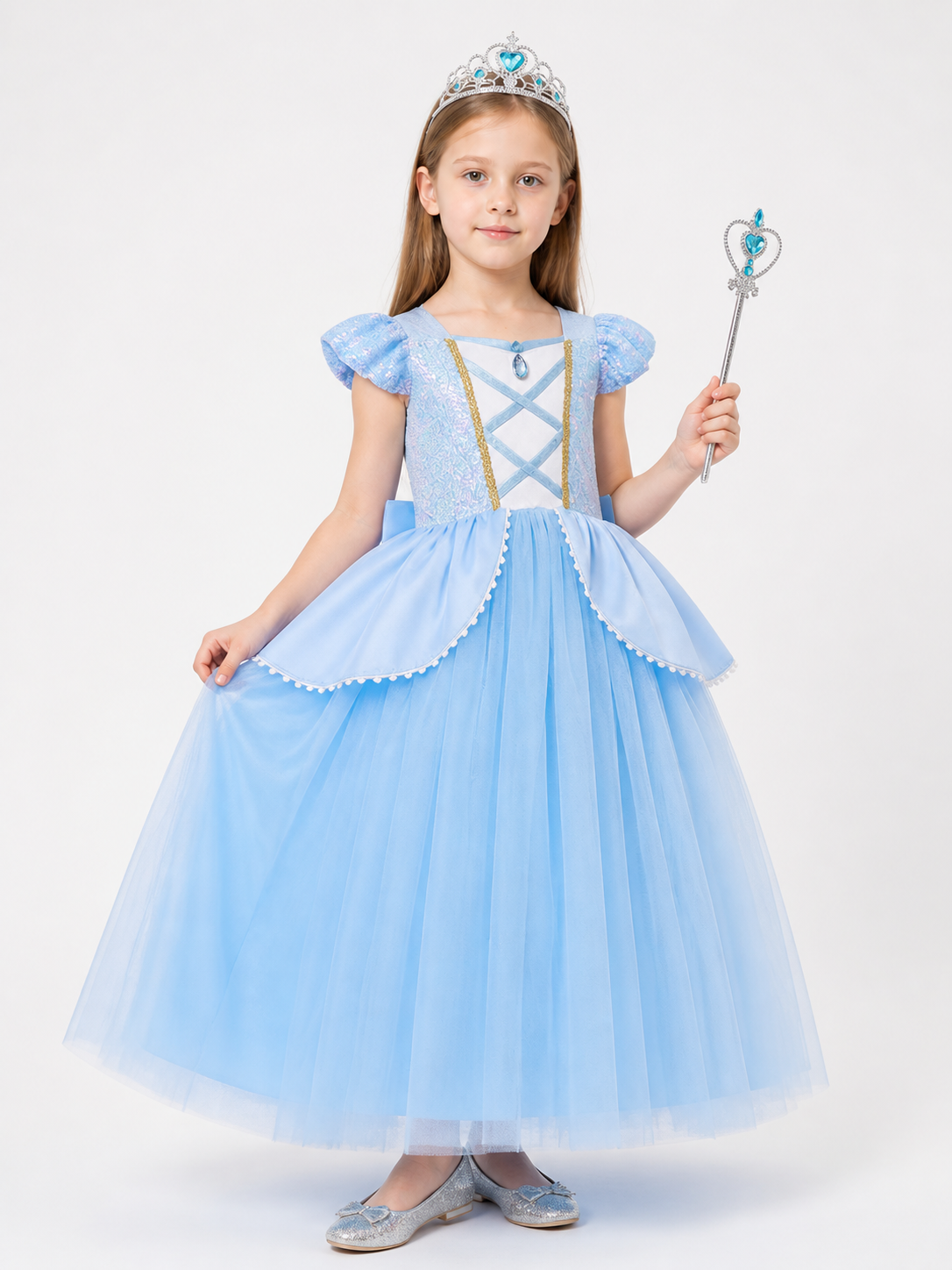 Light Blue Princess Costume for Halloween