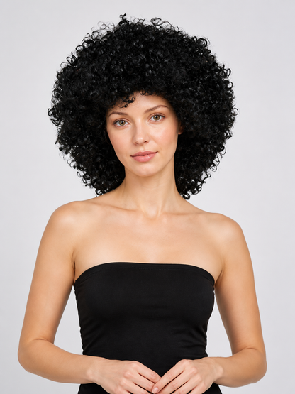 Black Voluminous Curly Costume Wig Costume Wigs detail