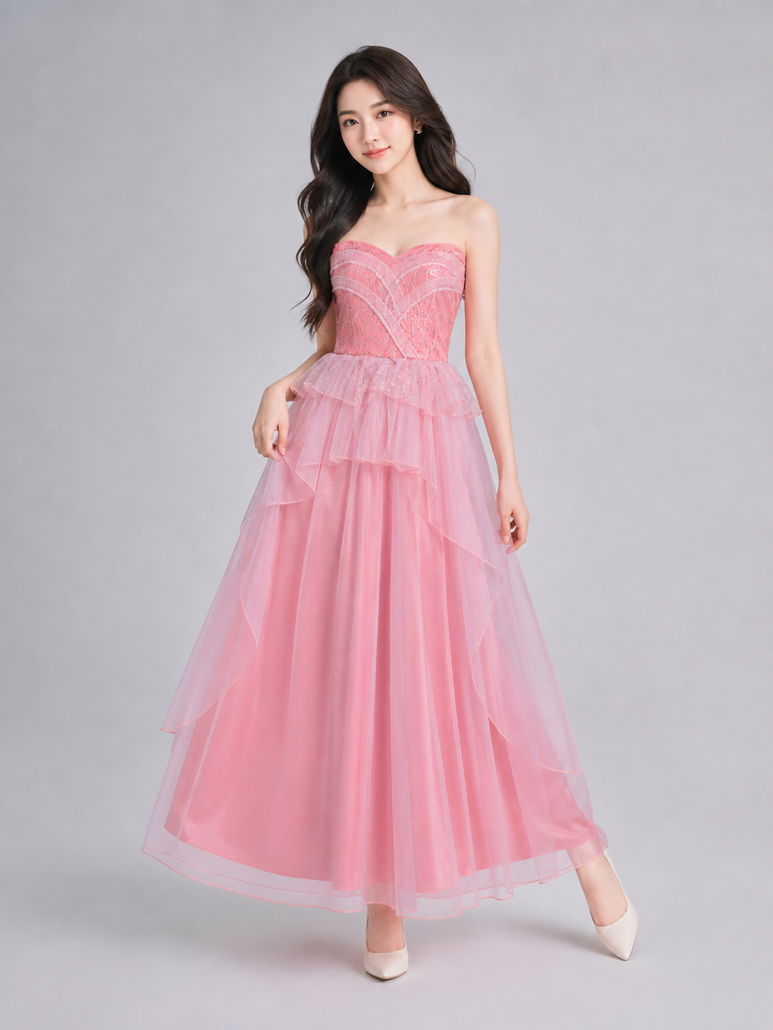 Pink Glinda Cosplay Dress Inspired by Wicked 2