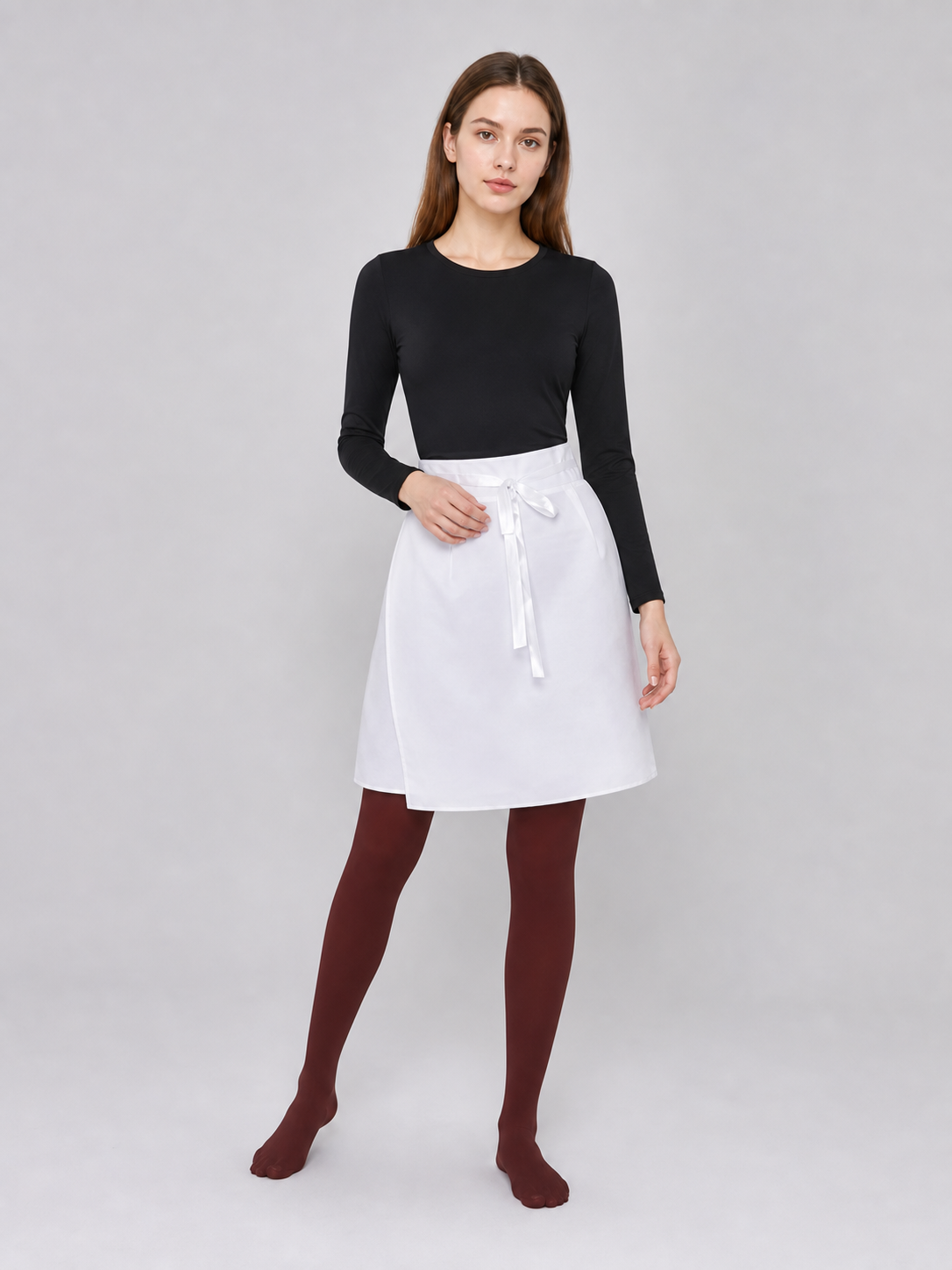 Nohara Rin Cosplay Costume: Black Top and White Skirt
