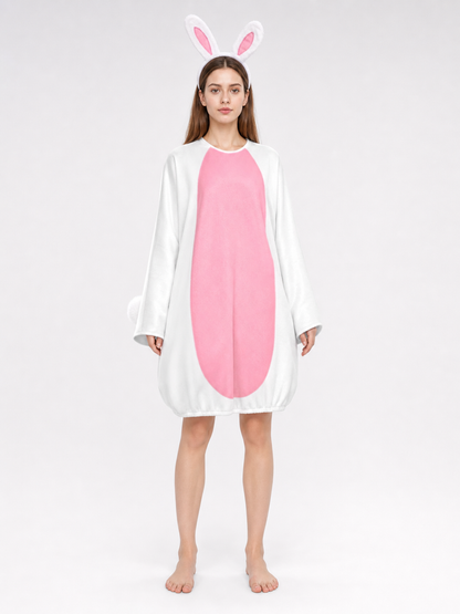 White Pink Rabbit Costume Jumpsuit product view 18