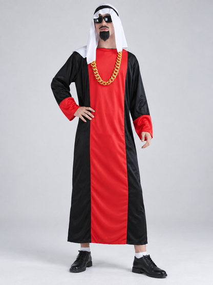Carnival Costume with White Headpiece and Chain