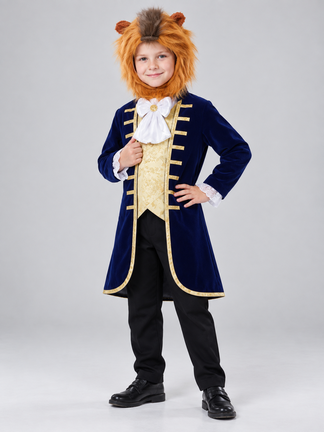 Kids' Lion Carnival Costume with Mane and Jabot