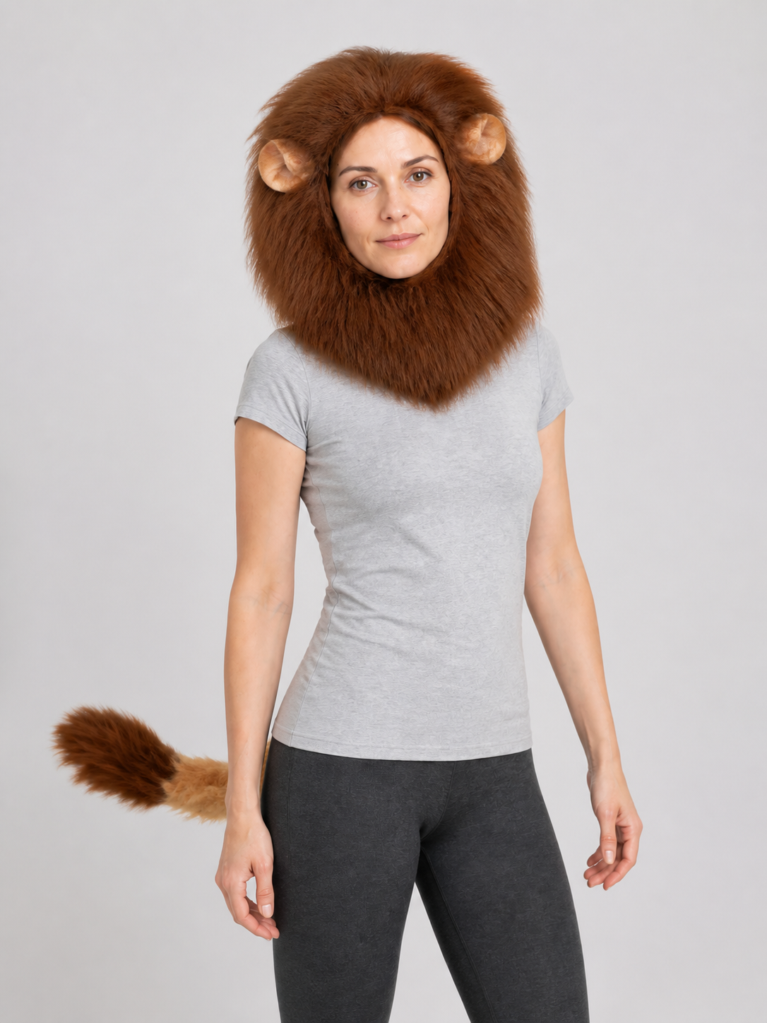 Halloween Lion Headpiece with Tail for Pets Costume Headwear detail