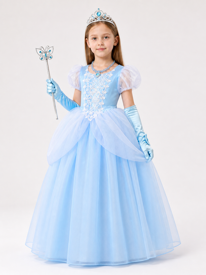 Princess Costume in a Blue Dress for Halloween Costume Dresses detail