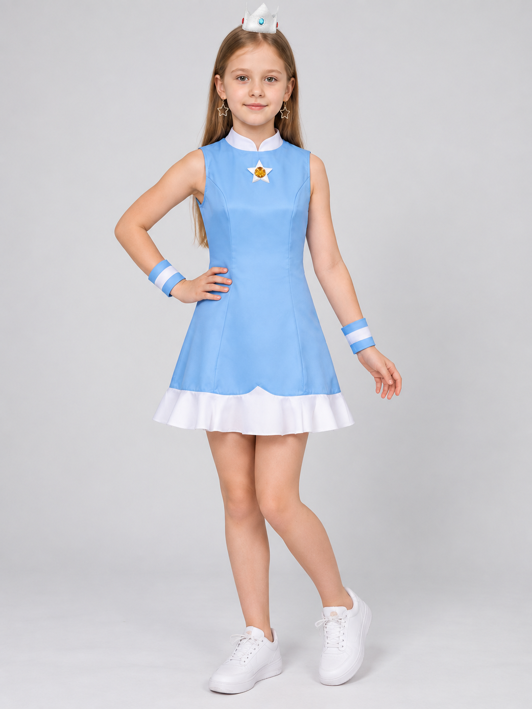 Cosplay Dress with Crown and Accessories Costume Dresses detail