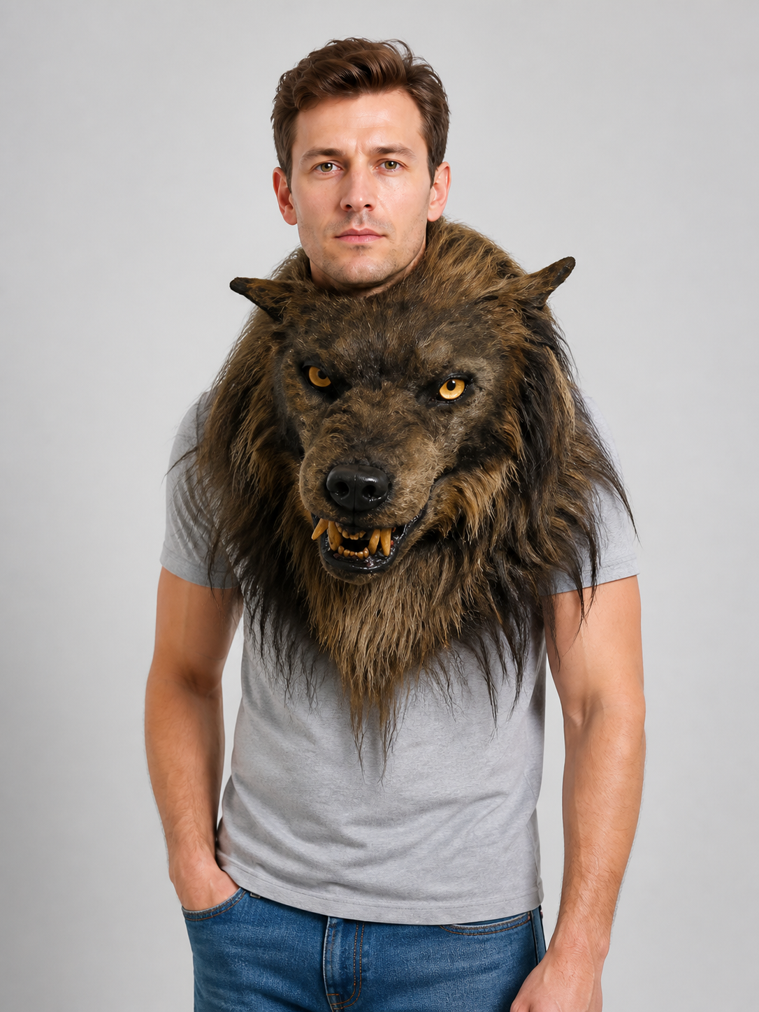 Halloween Wolf Carnival Headpiece Costume Headwear detail