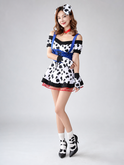 Cow Costume with Ears and Tail