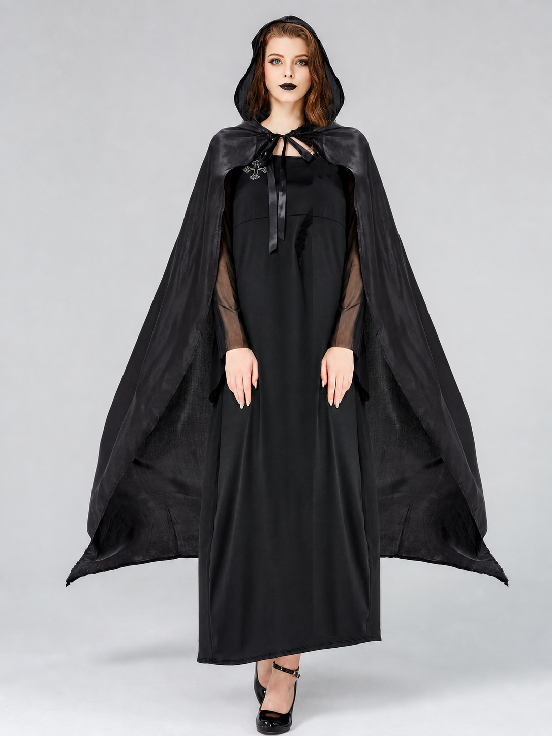 Witch Costume: Hood, Cape, Dress