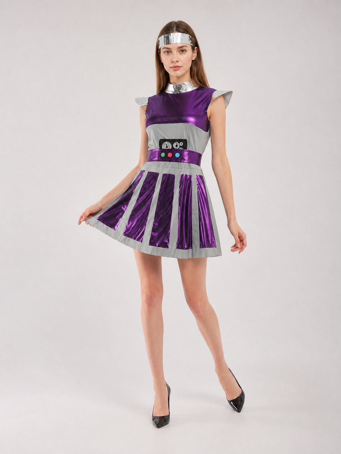 Alien Costume Dress with Headband for Cosplay
