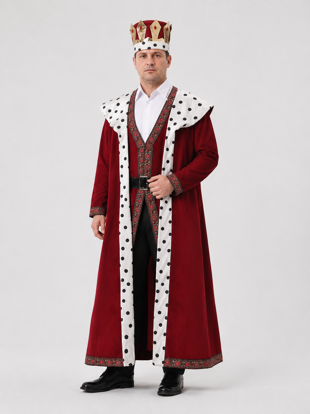 Medieval King Costume with Crown for Halloween Costume Headwear detail