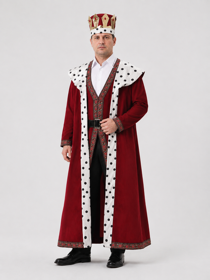 Medieval King Costume with Crown for Halloween Costume Headwear detail