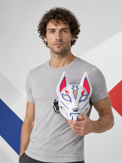 Glowing Fox Carnival Mask for Halloween and Cosplay Costume Masks detail