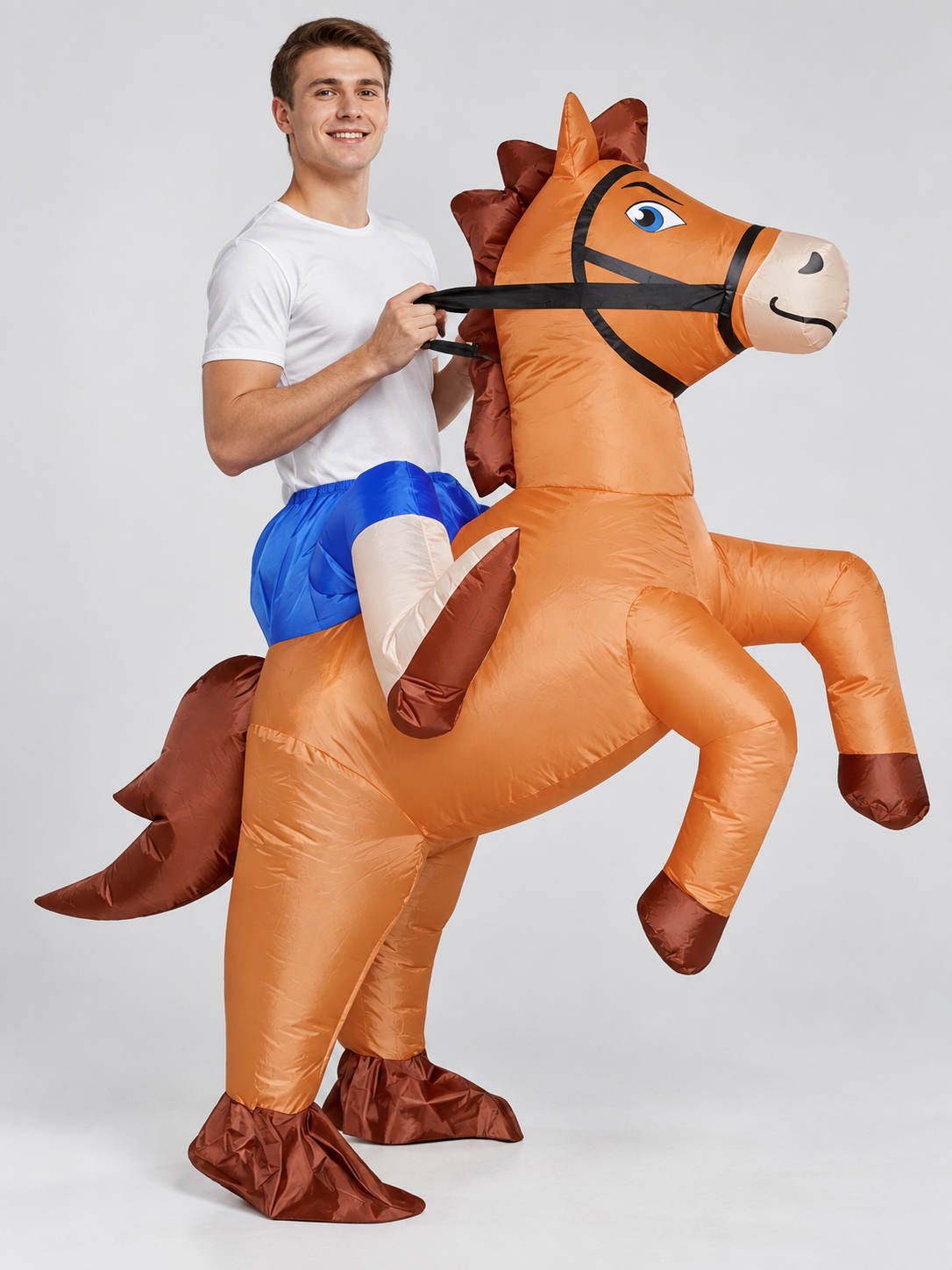 Inflatable Horse Costume with Mane and Tail for Carnival