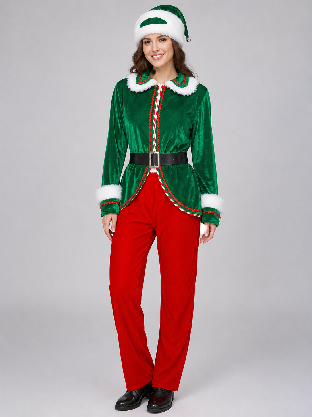 Christmas Character Costume with Hat and Belt