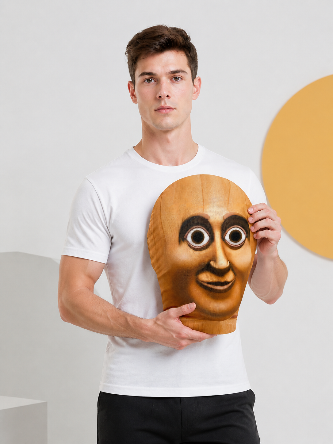 Realistic Carnival Mask for Halloween and Cosplay on-model front view