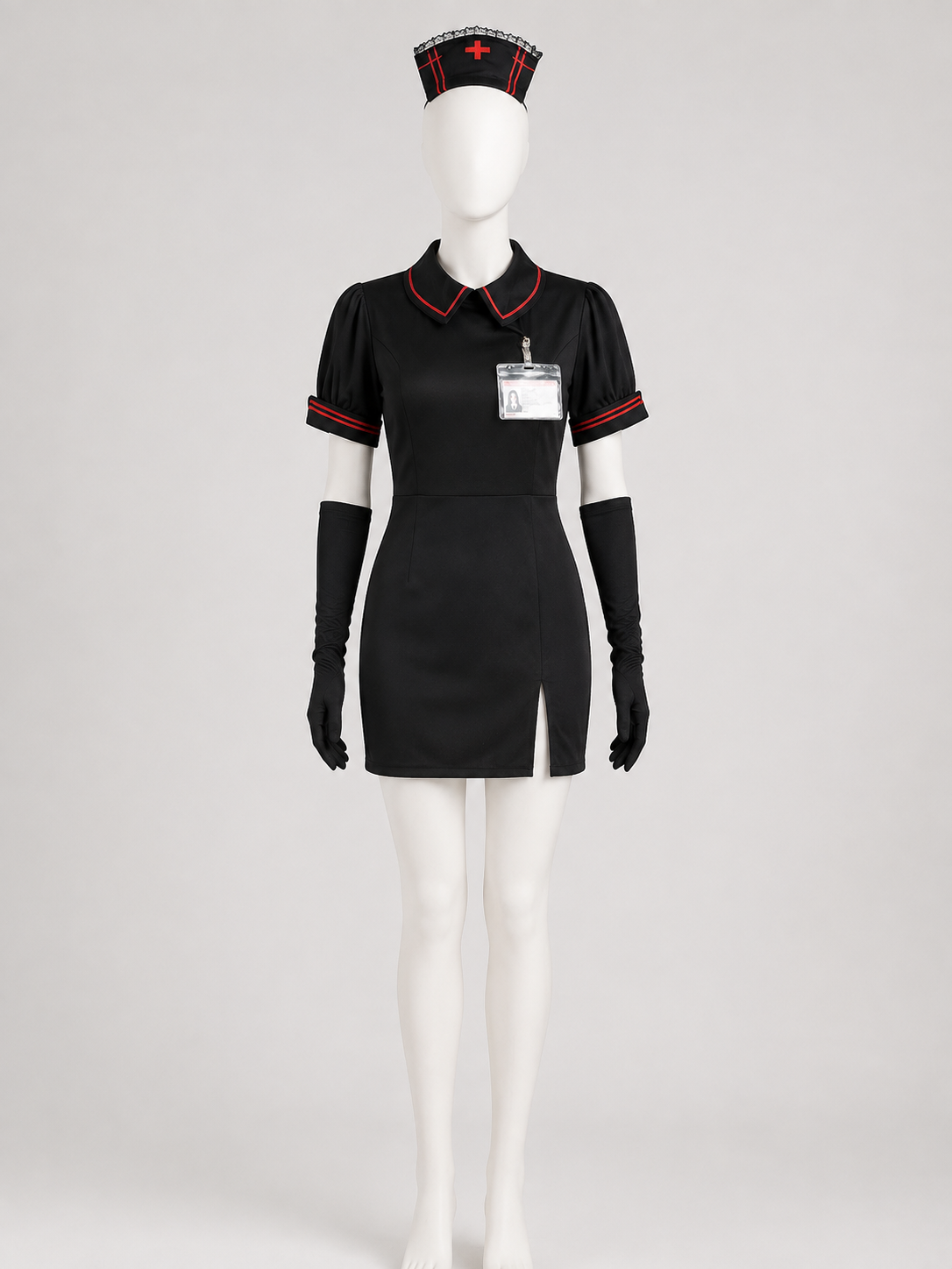 Nurse Cosplay Costume with Red Trim Costumes detail