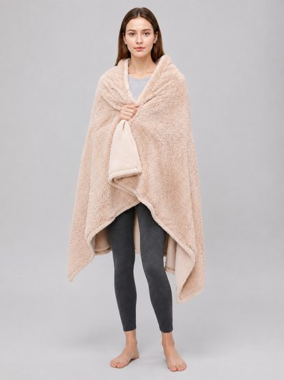 Reversible Pet Blanket, Light Beige Wearable Blankets detail