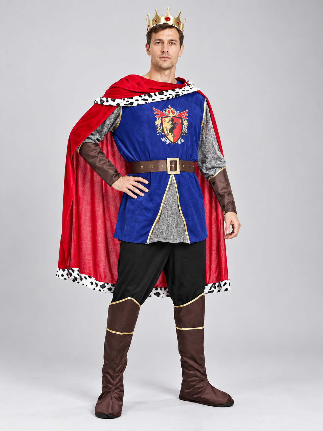 Adult Carnival Costume: Crown, Cape, Tunic
