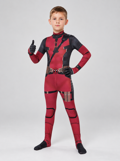 Red and Black Cosplay Costume with Mask
