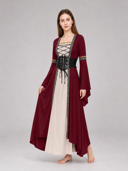 Gothic Renaissance Dress with Corset Lacing
