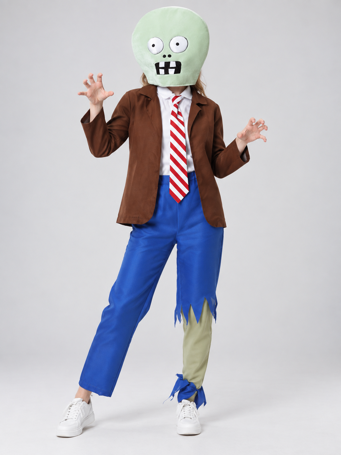Adult Vampire Costume with Green Head Mask