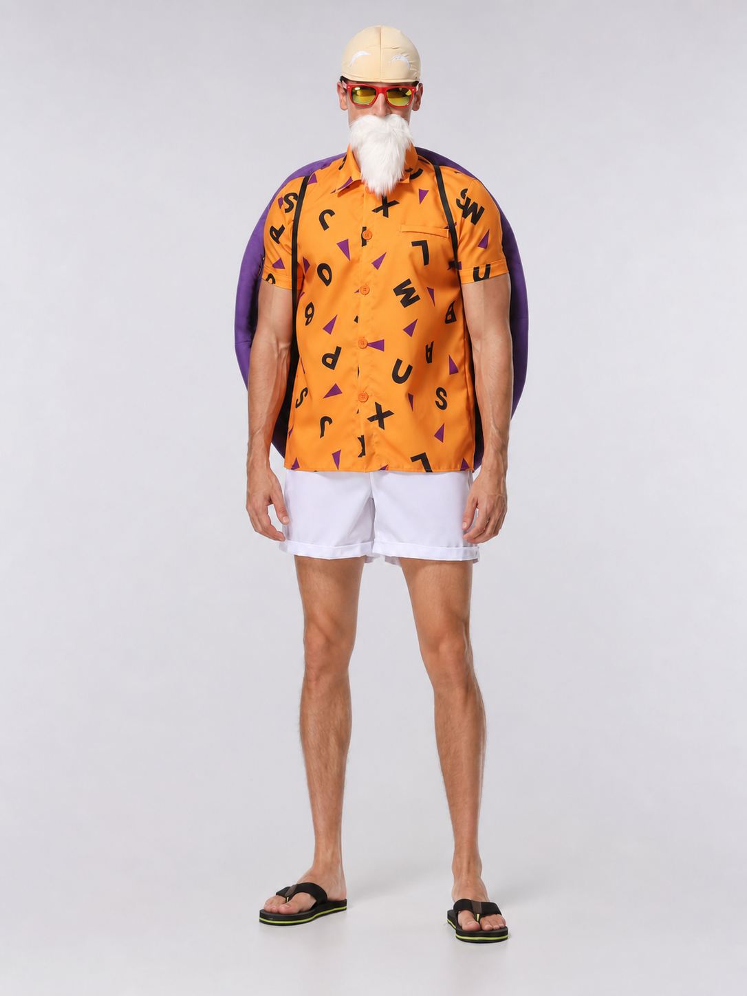 Orange cosplay shirt with collar and pocket