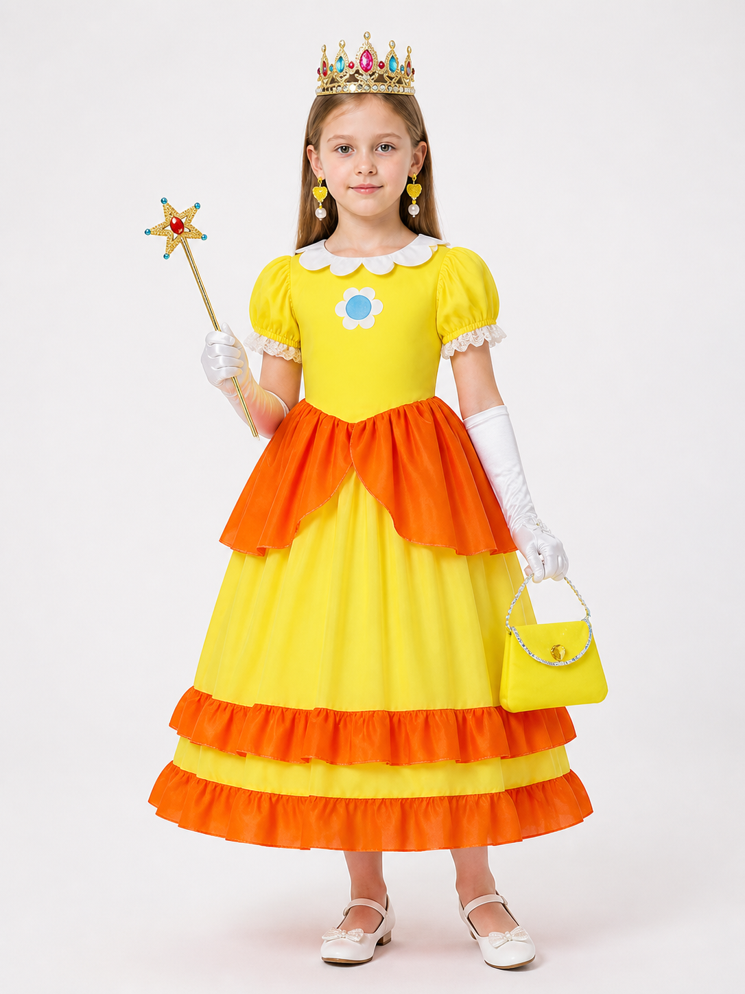 Yellow and Orange Carnival Costume for Halloween and Cosplay