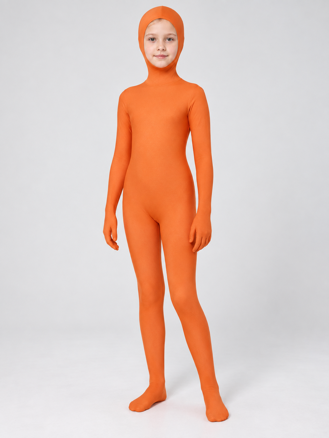 Orange Hooded One-Piece Jumpsuit Costume Costumes detail