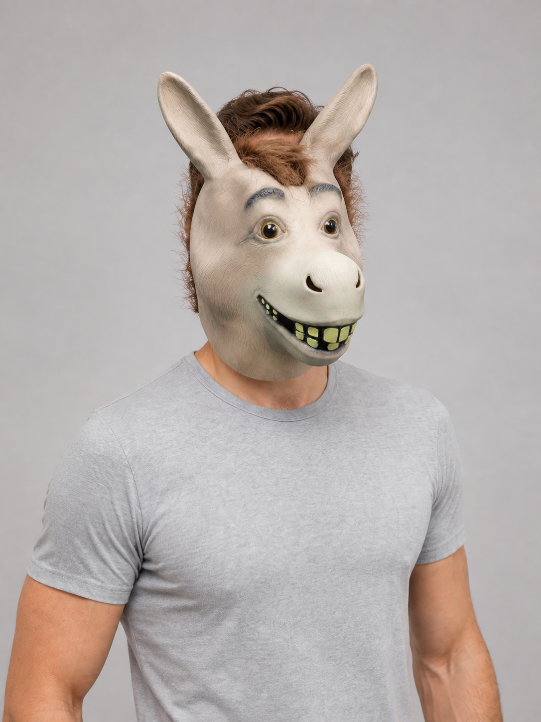 Carnival Donkey Head Headpiece for Halloween Costume Headwear detail