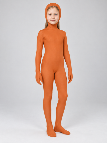 Orange Hooded Cosplay Jumpsuit Costumes detail