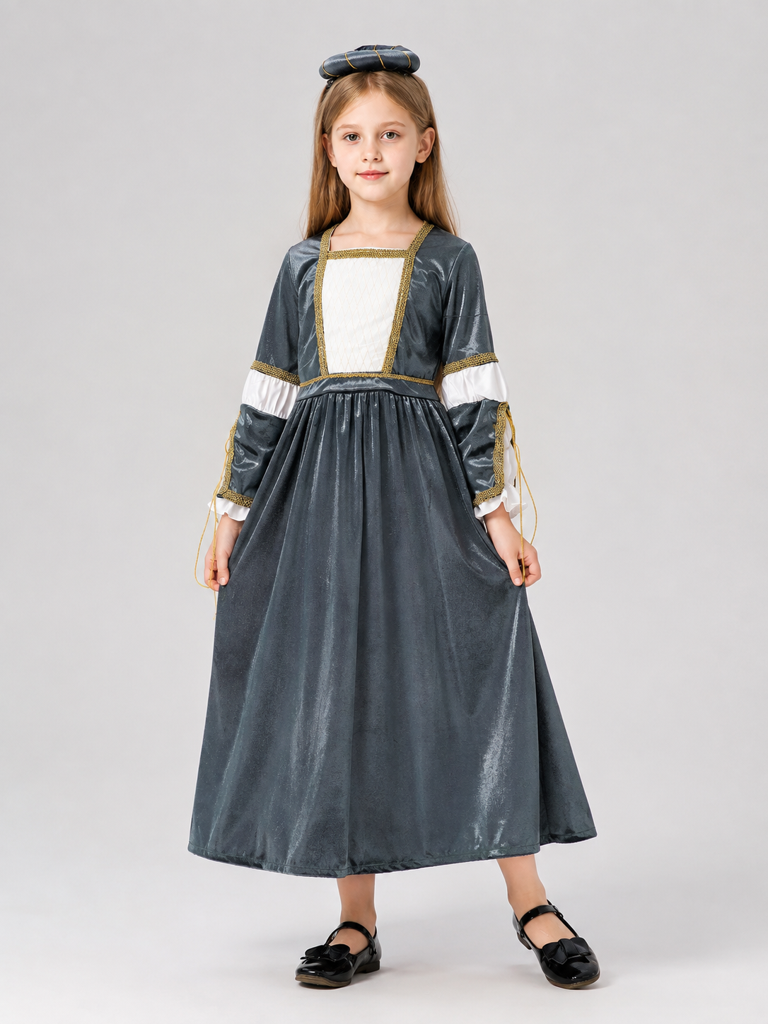 Long Medieval-Style Carnival Dress Costume Dresses detail