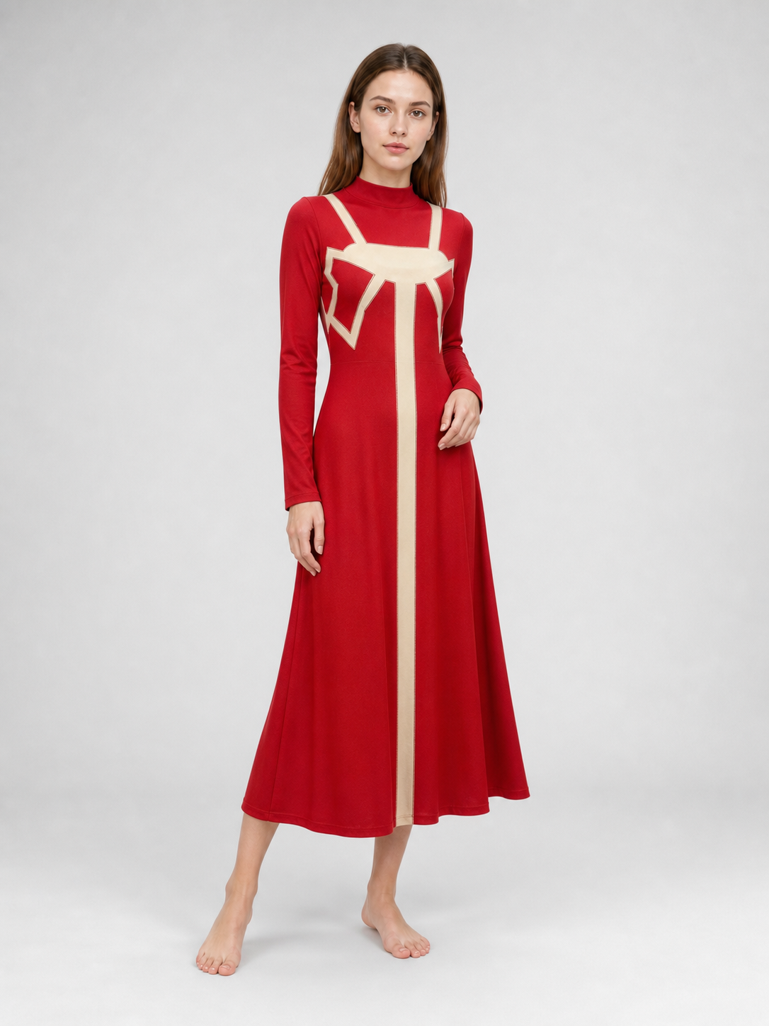 Madame Web Cosplay Costume: Red Dress
