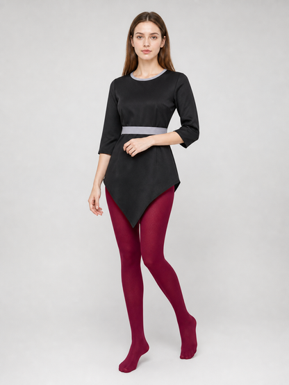 Amity Cosplay Costume: Black Top and Burgundy Bottom
