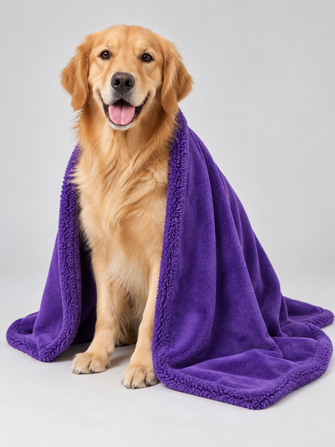 Purple Reversible Polyester Dog Blanket Wearable Blankets detail