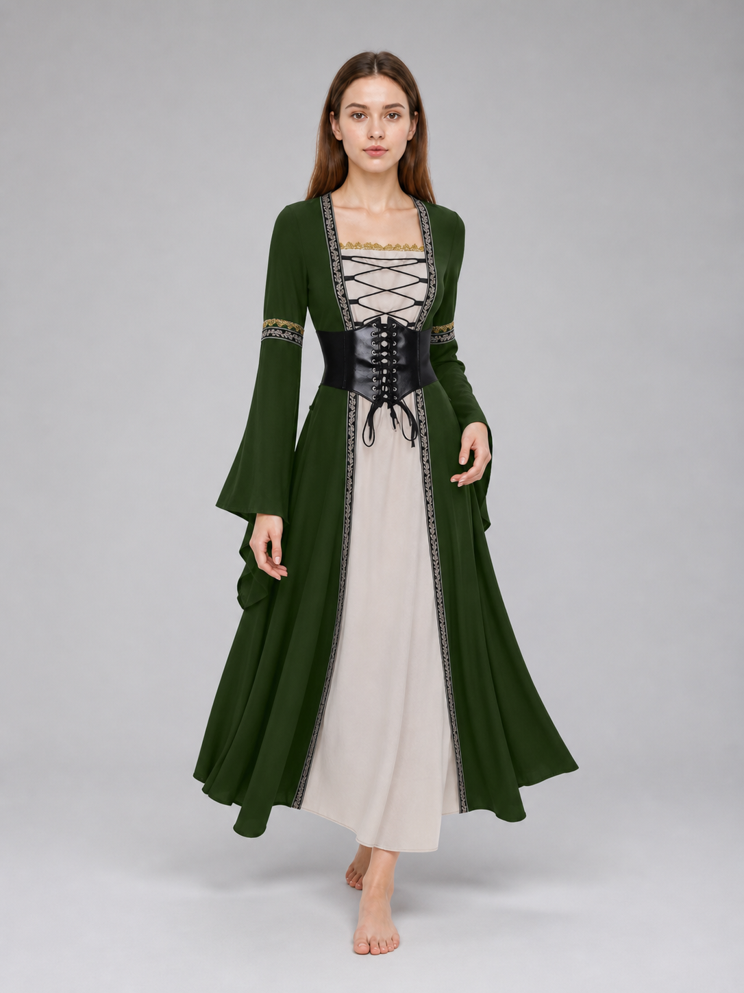 Gothic Medieval-Style Costume Dress