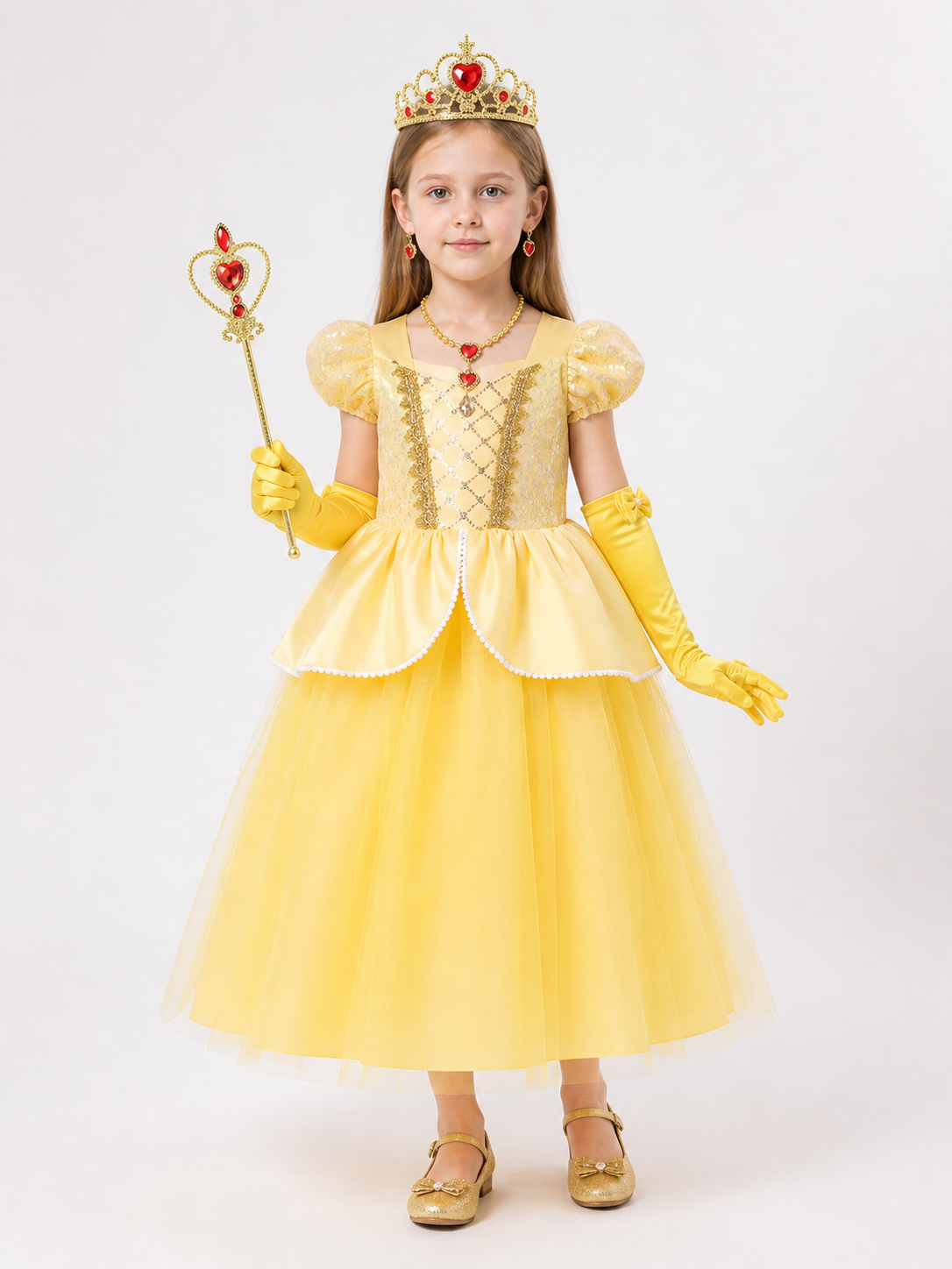 Yellow Princess Costume for Halloween Costumes detail