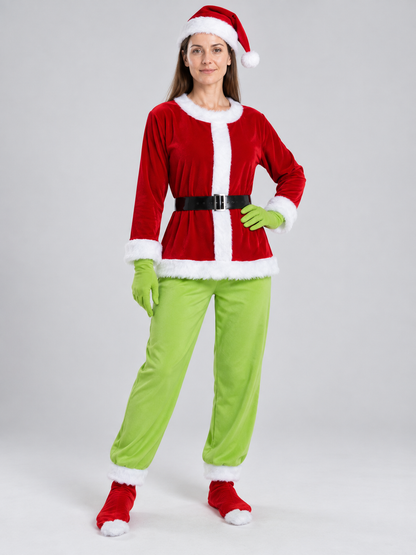 Grinch Santa Claus-Style Costume Costumes detail