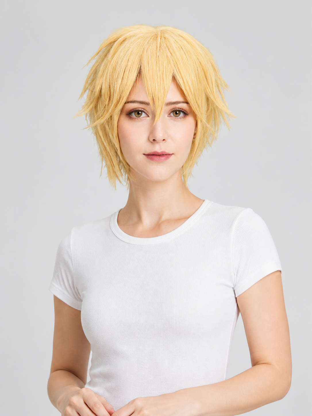 Short Layered Carnival Wig for Cosplay Costume Wigs detail
