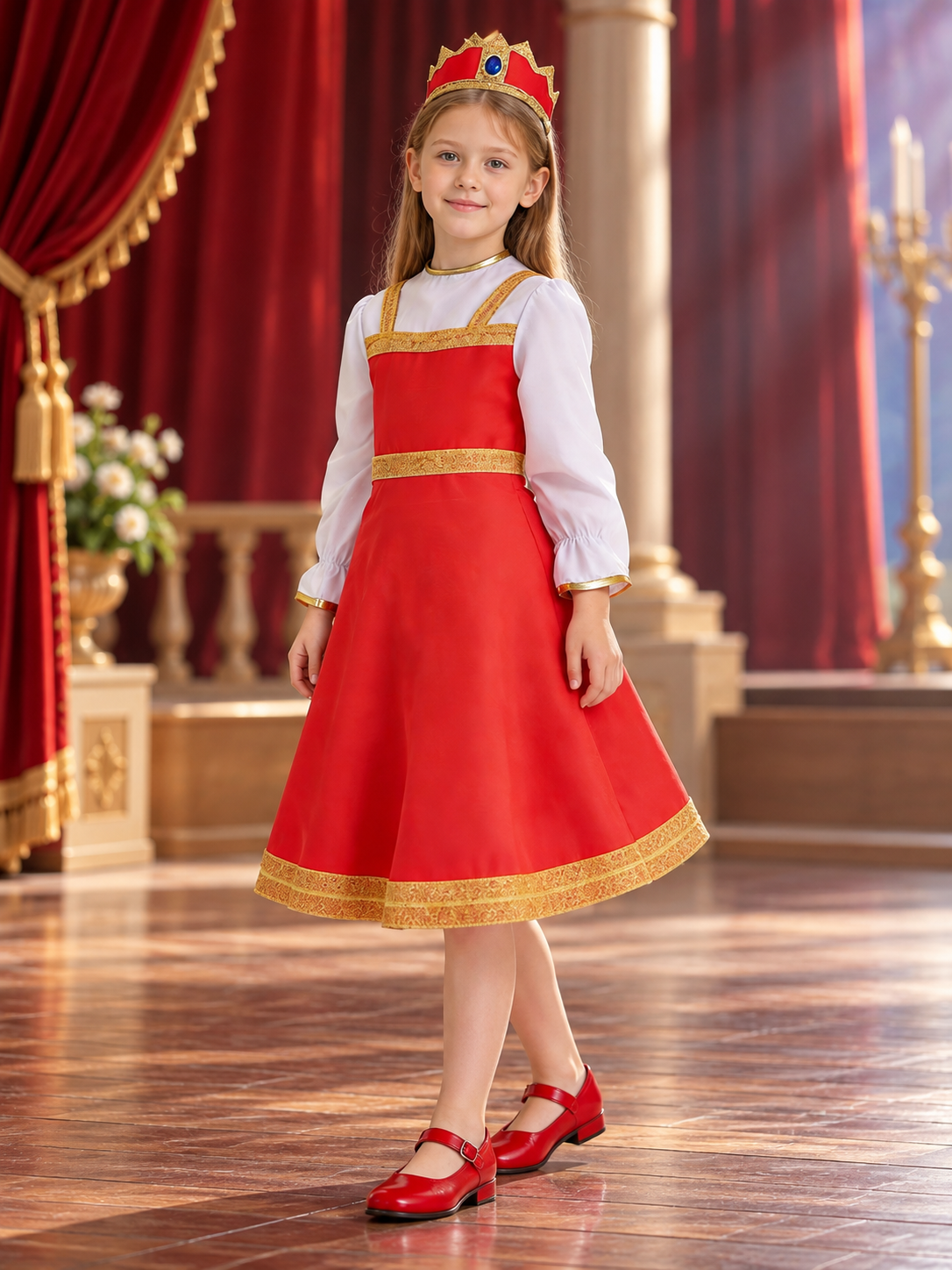 Children’s Carnival Costume in Russian Folk Style product detail