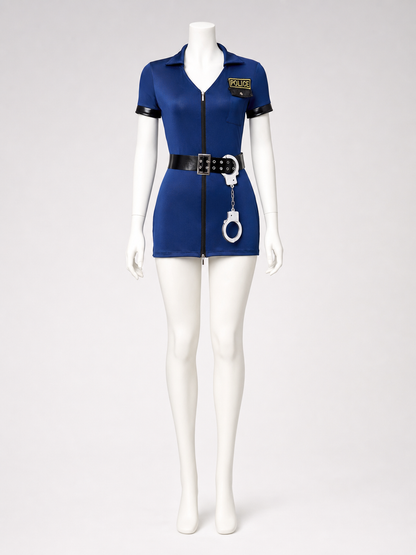 Police Costume with Shorts for Halloween Cosplay