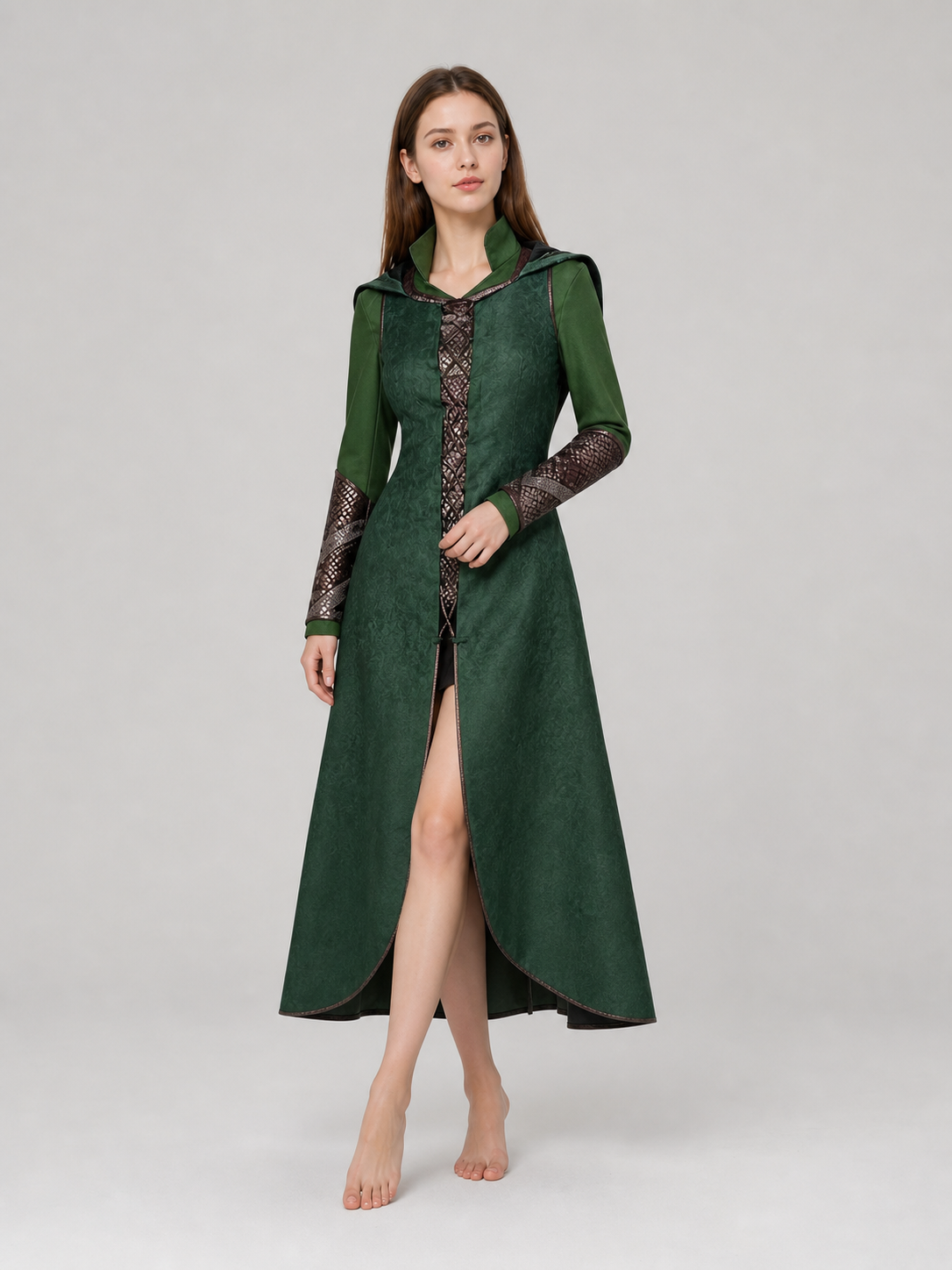 Tariel Cosplay Coat with Hood and Decoration