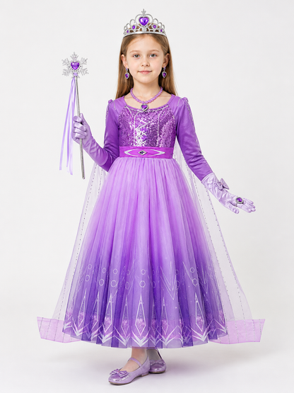 Purple Snow Queen Costume Costumes detail