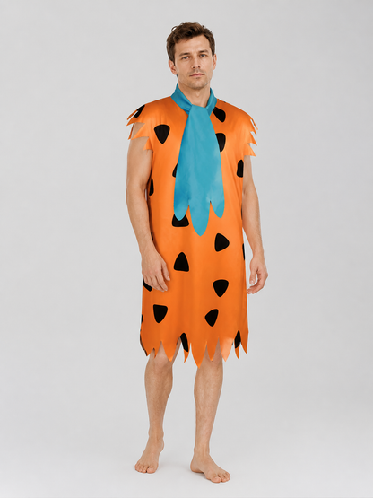 Orange Dress with Black Spots and Blue Accessory Costume Dresses detail