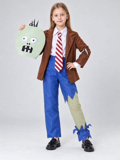 Kids' Zombie Carnival Costume with Mask and Tie