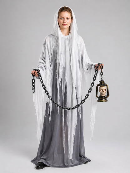Ghost Costume with Tattered Robe and Lantern Costumes detail
