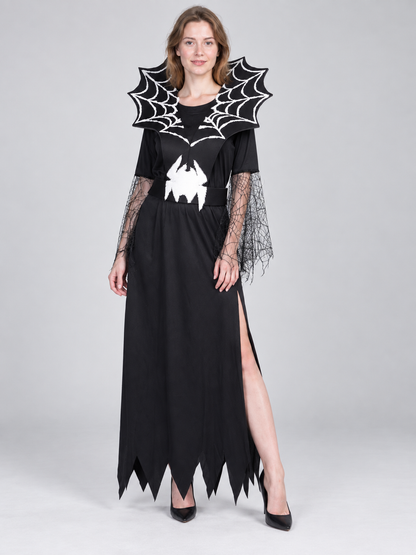 Vampire Carnival Costume with Web and Belt