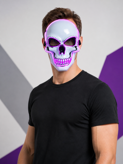 Glowing Halloween Skull Mask Costume Masks detail