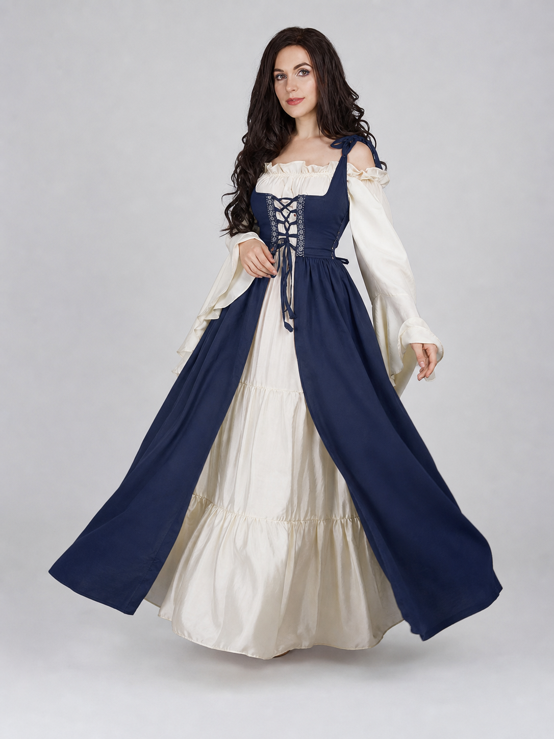 Renaissance-Style Costume Dress with Lacing